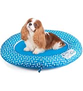 ALL FOR PAWS 36"x28" Dog Pool Float, No Inflation Needed, Dog Foating Raft Bed for Pool,Lake & Be...