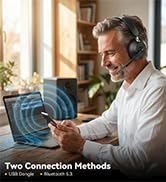 wireless headset with mic for work