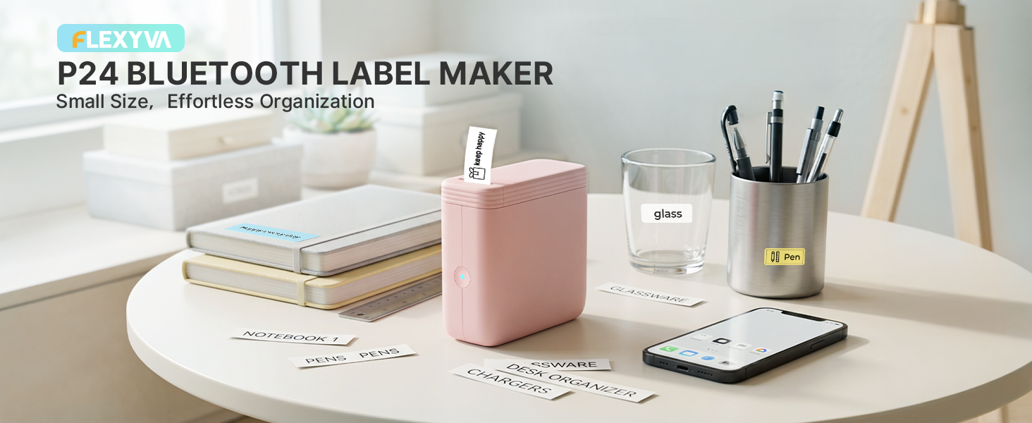 P24 label maker machine with tape