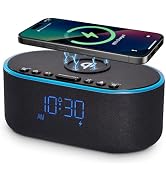Odokee Wireless Charging Alarm Clock Radio: Qi Certified Fast Wireless Charger for iPhone Samsung...