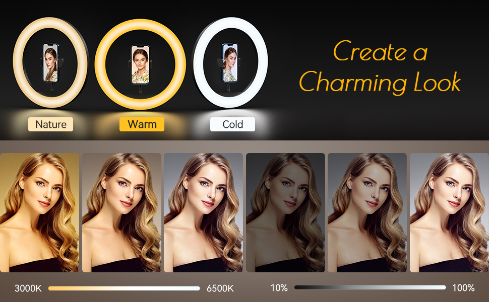 3 color Ring Light
