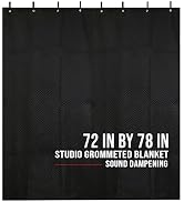 BoxerTools Studio Grommeted Sound Dampening Blanket 72 in. x 78 in. Light Blocker, Acoustic Blank...