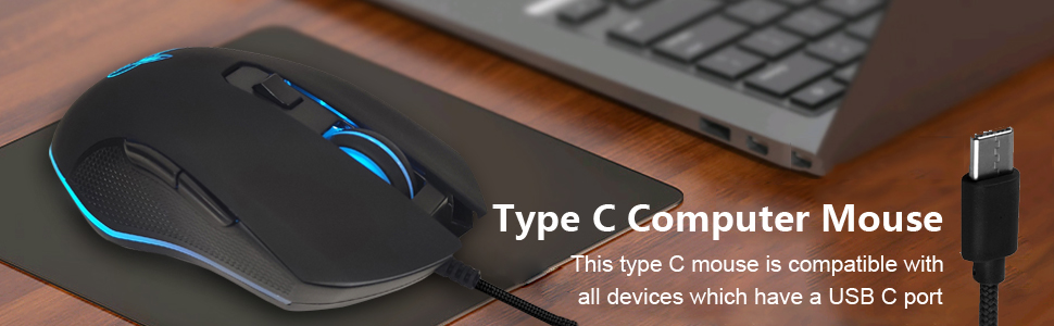 Type C Wired Mouse computer mouse wired computer mouse wired usb mouse wired mice gaming mouse