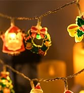 LOLStar Christmas Fairy String Lights, 20 LED Xmas Warm White Lights Hanging Decors with Santa Cl...