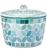 Joitsvia Bathroom qtip holder, Countertop Storage Organizer Canister Jar Qtip Dispenser Holder Mo...