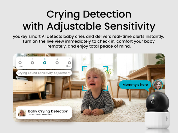 youkey Baby Camare with Crying Detection