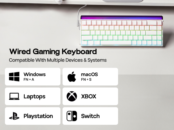 Wired Magnetic Gaming Keyboard