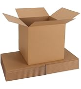 CRUGLA 12x12x12 White Shipping Boxes Set of 10, Corrugated Cardboard Boxes for Small Business Shi...