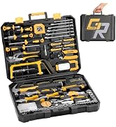 GRENPRO 218 Piece Tool Kit for Home, Tool Box with General Household Hand Tools Set, Herramientas...