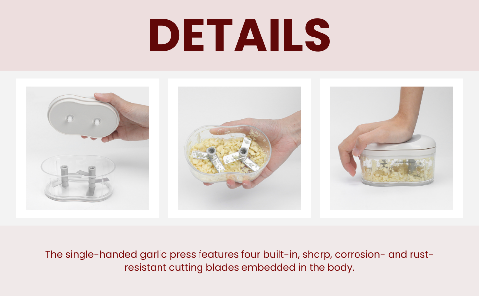 Push Chopper Garlic Manual Hand Press
