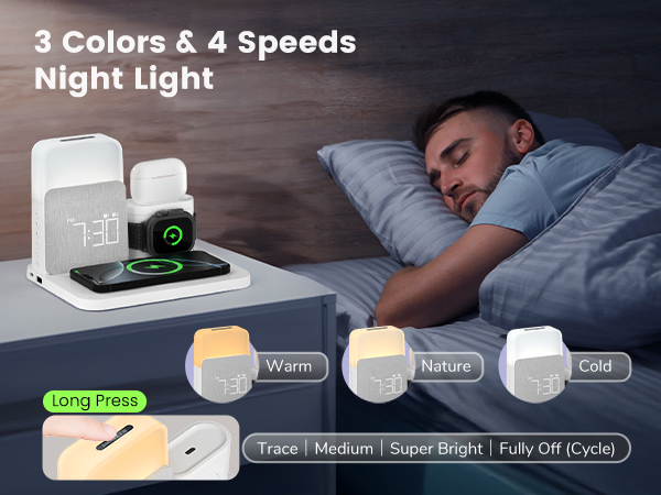 charging station with clock