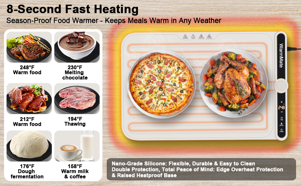 warming mat for food