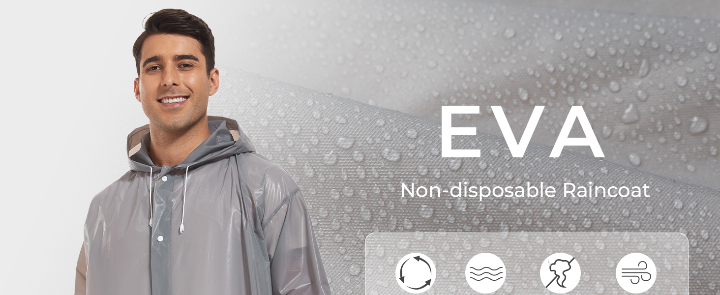 EVA rain poncho