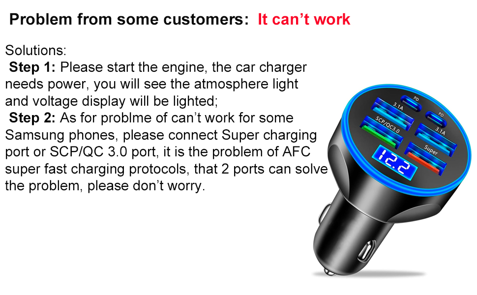 6 Ports USB Car Charger