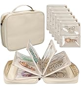 LingLingo Travel Jewelry Organizer Case,Jewelry Bags for Traveling, Jewelry Binder with 24 Pcs Cl...