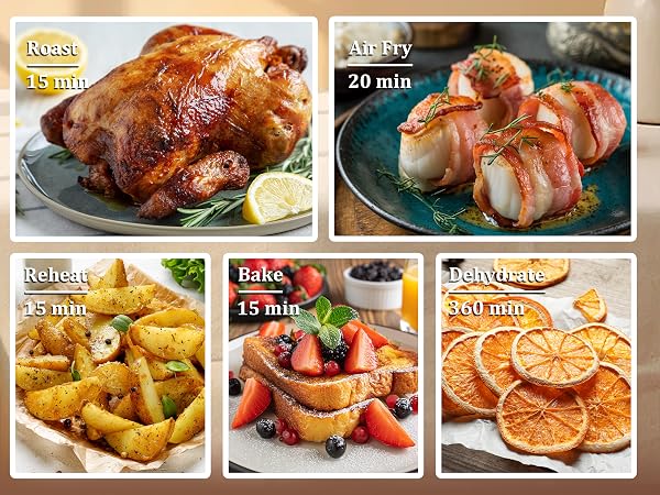 Cook with confidence: This air fryer has 7 ingredient-specific and one-touch presets