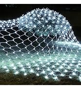2 PACK Battery Operated Net Lights - Outdoor Waterproof Garden Light, 200 LED Tree String Light w...