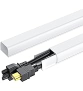 Yecaye 142in Wall Cord Hider for 2-3 Cords, On-Wall Cord Cover Channel, Cable Concealer, Cable Co...