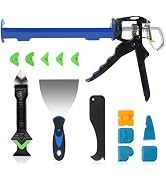 Caulk Gun Kit, Smooth Silicone Caulking Gun and Caulk Remover Tool, Sealant Finishing Tool Grout ...