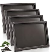 ZEAYEA 4 Pack Bonsai Humidity Plant Tray, Plant Water Catcher Tray for Indoors and Outdoors, Rect...