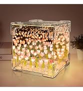 WULCFCH Tulip Night Light, LED Infinity Mirror Lamp Tulipanes DIY Finished Product Decorations Li...
