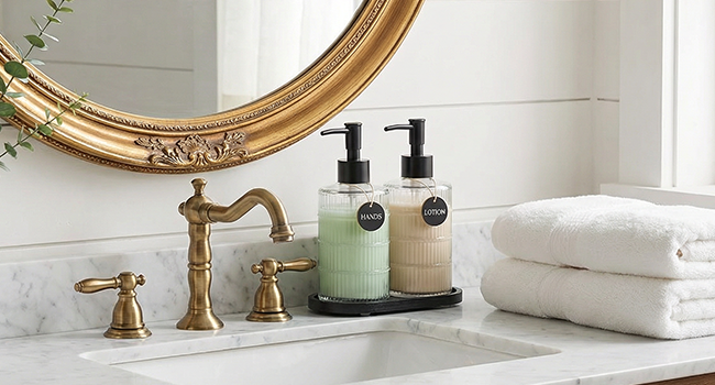 bathroom soap dispenser set