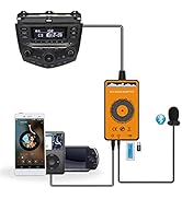 Car Bluetooth Transmitter with USB & AUX Input Interface for Honda Accord 2003-2012, Civic 2006-2...