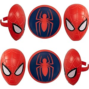 Multicolored Spider-man Cupcake Rings