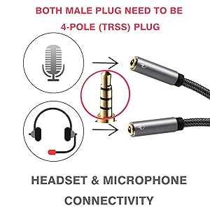 headphone mic splitter cable