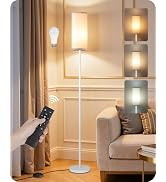 Dimmable Floor Lamps for Living Room with Remote and Foot Switch, 64.4” Modern Standing Tall Lamp...