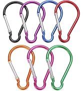 5Pcs 4" Aluminum Carabiner Clip Big Spring Snap Key Chain Hook for Outdoor Keychain Cl...