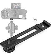 ChromLives Cold Shoe Bracket Extension Bar, Hot Shoe Extension, Microphone Mount with 1/4'' Tripo...