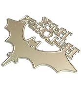 Silver Happy Halloween Bat Metal Cutting Dies Stencil DIY Scrapbooking Album Paper Card Template ...