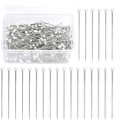 Sewing Pins, 300 PCS Straight Pins for Fabric, White Pearlized Ball Head Quilting Pins Long 1.5in...