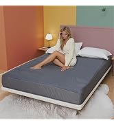 Electric Mattress Pad Twin Size 39"x75", Premium Brushed Fabric, 4 Heat Settings & 10 Hours Auto ...