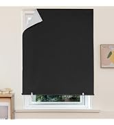 Sovtfides Blackout Roller Shades No Drill 35" W x 63" H, Black | 100% Blackout Cordless Window Sh...