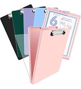 Meiikun Clipboard with Storage, Plastic Clip Boards 8.5x11 Folder with Clear Panel for Dry Erase ...