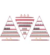 DEIGEHJRE 5 Tier Wall-Mounted Metal Nail Polish Display Rack, Simple Triangular Floating Wall Mou...