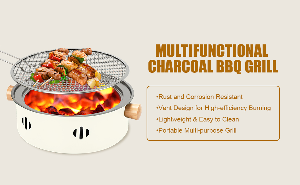 Multifunctional Charcoal BBQ Grill