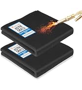 WISSCOOL 2Pack 10MM Thick 20x20 Inch Fireproof Welding Blanket, Pad Fire Resistant Carbon Felt Cl...