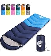Flantree Sleeping Bags for Adults & Kids for Camping Hiking Trips Warm Cool Weather, Lightweight ...