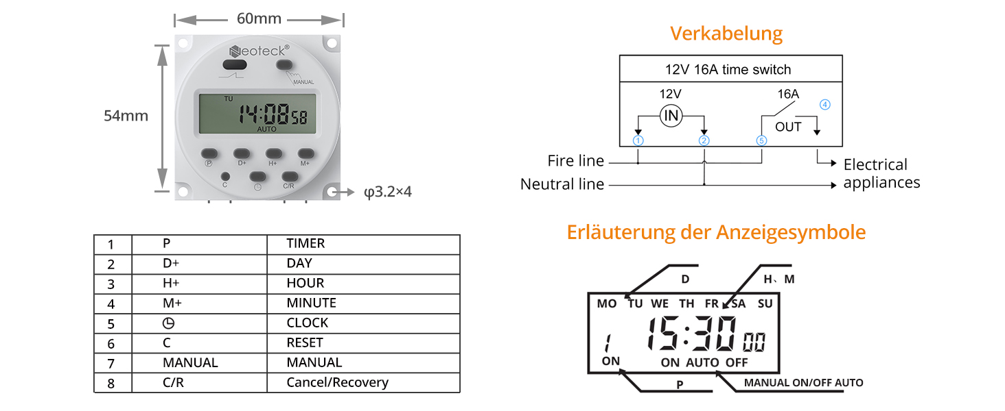 DC 12V Timer Switch