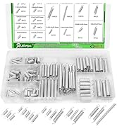 Ruibapa 133 PCS Extension Spring Assortment Kit 18 Different Sizes Zinc Plated Extension Springs ...