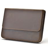 Lanxivi 12 Fountain Pen Case Genuine Leather Organizer, Crazy Horse Cowhide Leather Portable Pen ...