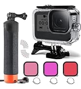 FitStill 60M/196FT Underwater Waterproof Case with Dive Filters Compatible for Go Pro Hero 8 Blac...