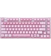YUNZII X75 PRO 82 Key Wireless Hot Swappable Mechanical Gaming Keyboard with Transparent Keycaps,...