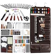 BAGERLA 315PCS Leather Craft Tools, Upgraded Leather Tools for Leather Working with Custom Storag...