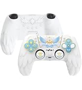 PlayVital Magic Wings Protective Silicone Cover Skin for ps5 Controller – Soft Anti-Slip Grip Pro...