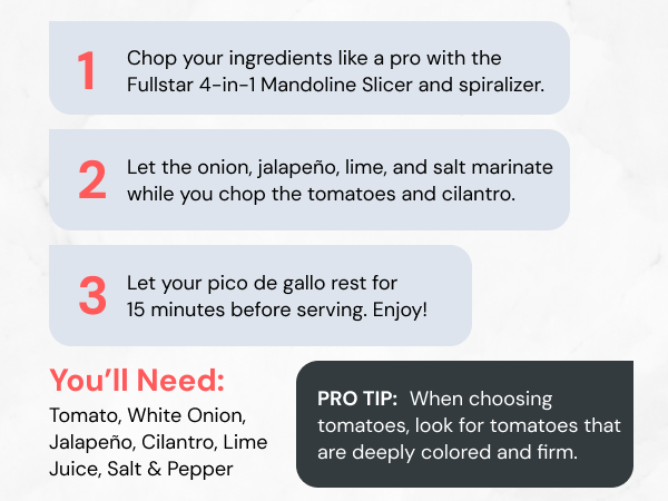 Recipes made easy with Fullstar Pro XL Chopper and Mandoline Slicer