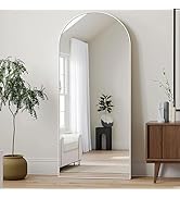Dewfig Arched White Full Length Mirror,76